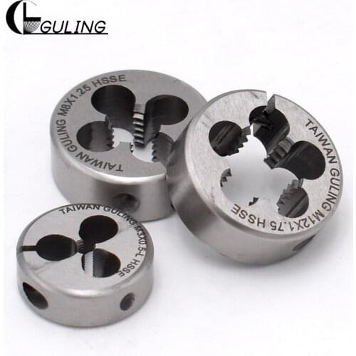 HSSE Mini Round Die M1 M1.2 M1.4 M1.5 M1.6 M1.7 Thread cutting Adjustable dies M1.8 M2 M2.2 M2.3 M2.5 M2.6 for stainless steel