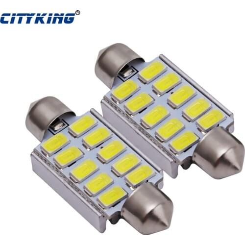 20PCS/Lot festoon 39mm LED 10smd Canbus Error Light Bulb C5W 10LED LED Festoon Interior Dome Light Lamp Bulb For Car