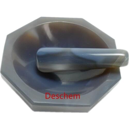60mm,Footed Agate Mortar and Pestle,ID 6cm,Chemistry Labware