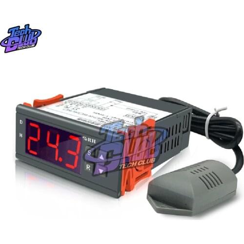 13001 Digital Humidity Controller 1% ~ 99% RH 220V 10A Hygrometer Controller with Humidity Sensor PU Delay Protection Function