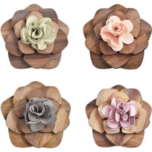 Retro Handmade Wooden Brooch High Quality American Black Walnut Bow tie Accessories Retro Suit Dress Party Brooch