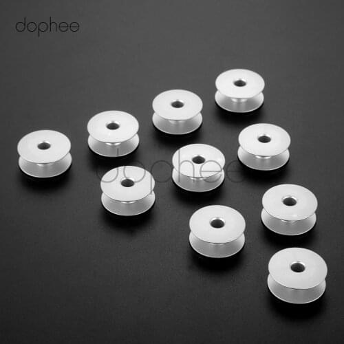 Dophee 10pcs Aluminum Bobbins For Large Shuttle Embroidery 6-5 Car Synchronous Machines