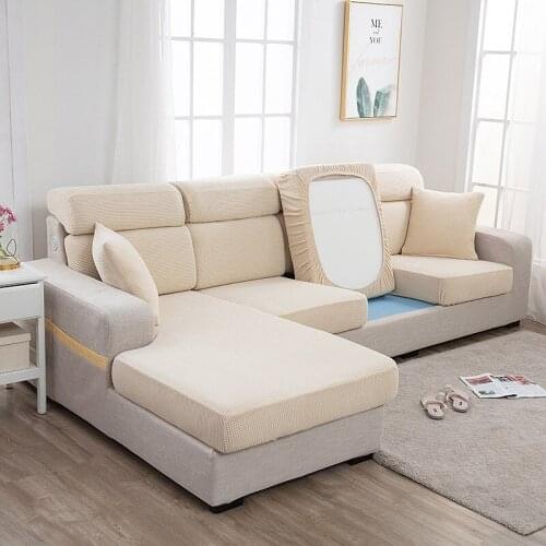 Elastic Sofa Cushion Cover For Armchair Thick Corner Sofa Seats Funiture Protector Anti-dirty Slipcover Couch Cover