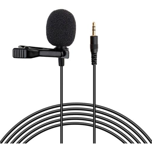 Lavalier Microphone Mini Recording Microphone Collar Clip Microphone Interview Recording Microphone Clip MIC For Voice Recorder