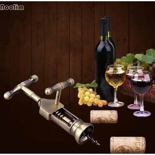 NOOLIM 1Pc Zinc Alloy Wine Opener Rotary Lever Retro Bottle Corkscrew Openers Cork Puller Remover Champagne Opener Bar Tool