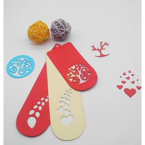 New Metal Cutting Dies Heart Love Bookmark New Stencils For DIY Scrapbooking Paper Cards Craft Making Craft Decoration 8.7*14 m
