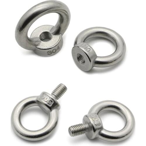 Lifting eye nuts/screw Ring eyebolt Ring hooking nut screws M3 M4 M5 M6 M8 M10 M12 304 Stainless steel