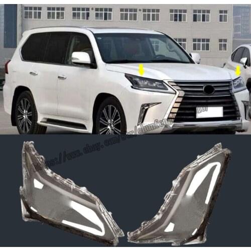 Fit For 2016 2017 2018 2019 Lexus LX570 Headlight Headlamp Lens Cover Right&Left high quality Car modification