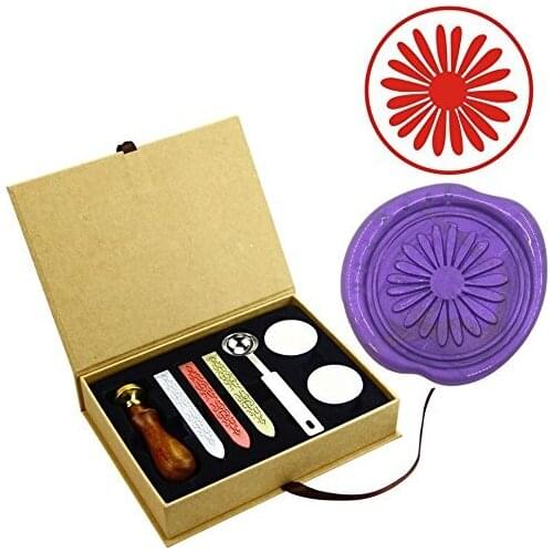 Sunflower Plants Sealing Wax Stamps Custom Envelope Wedding Invitation Wax Seal Stamp Set--Brass Head
