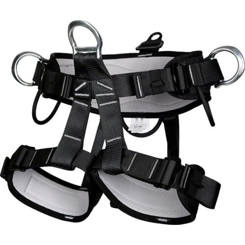 Premium Deluxe Half Body Harness Professional Climbing Mountaineering Rock Climbing Harness Rappelling Safety Waist Support Belt