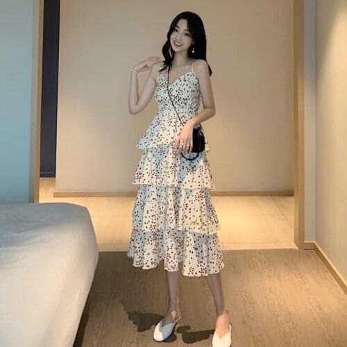 Sweet Girls Cupcake Sling Dress for 2021 Korean Fashion Trends Sexy Club Party Clothing Women High Waisted Prom Camisole Dresses