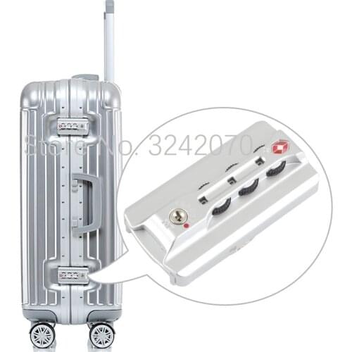 TSA007 Luggage suitcase aluminum frame combination lock pull rod travel suitcase high-quality snap-on lock