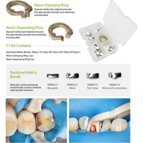 High Quanlity Dental Sectional Matrix System Dental Sectional Matrix Band Resin Clamping/Seperating Ring Dentist Tools