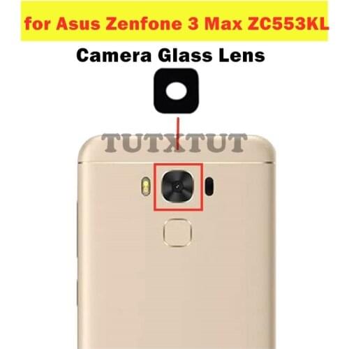 2pcs for Asus Zenfone 3 Max ZC553KL Back Camera Glass Lens Main Rear Camera Lens with Glue Repair Spare Parts