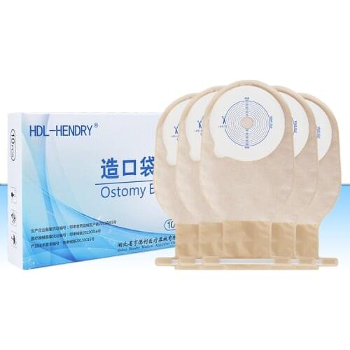 30Pcs 10pcs Colostomy Bags 15-65mm Stoma Pouch Bags One-piece Open Ostomy Bags Skin Color No Need Clip Translucent Colostomy Bag