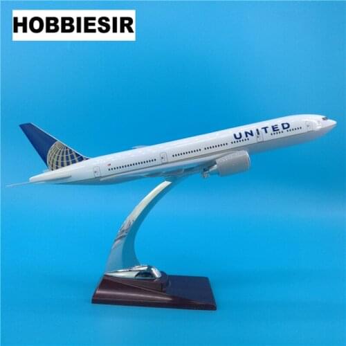 32CM Boeing B777 USA American UNITED Airlines airways airplane model toys aircraft diecast plastic alloy plane gifts for kids
