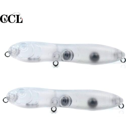 CCLTBA 15pcs/lot 10cm 14.4g Blank Pencil Fishing Lure Topwater Popper Fishing Bait Artificial ABS Plastic Hard Bait Wobbler