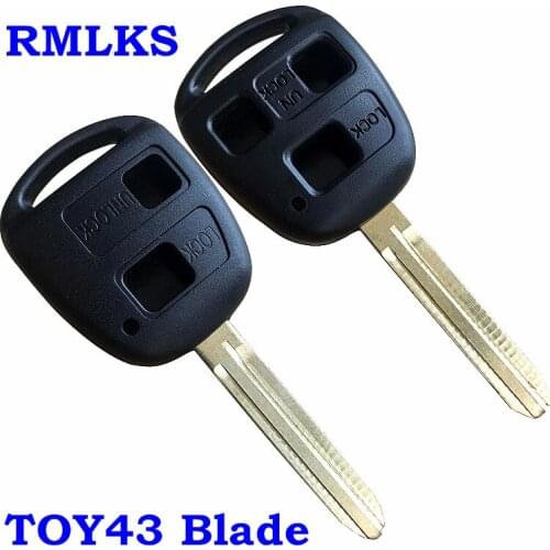 2/3 BUTTON REMOTE KEY FOB CASE for TOYOTA CAMRY RAV4 Corolla PRADO YARIS TOY43 REMOTE HEAD KEY BLADE SHELL