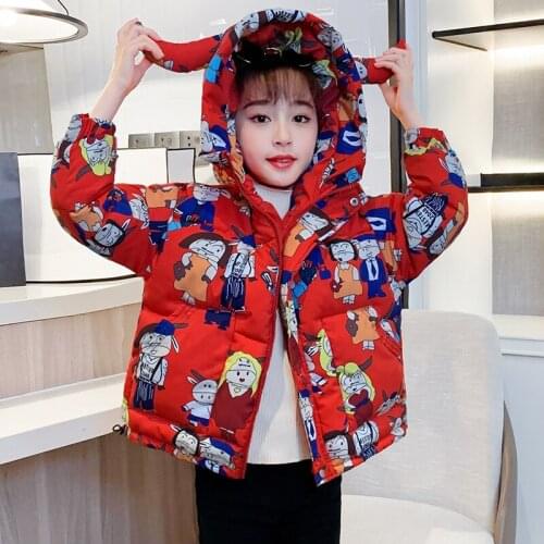 Girls Babys Kids Coat Jacket Outwear Down Cartoon Winter Autumn Thicken Warm Overcoat Top Outdoor Sport Birthday Childrens Clo