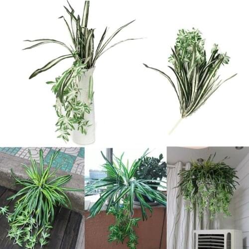 DIY Artificial Faux Silk Spider Greenery Plant Chlorophytum Comosum Home Decor