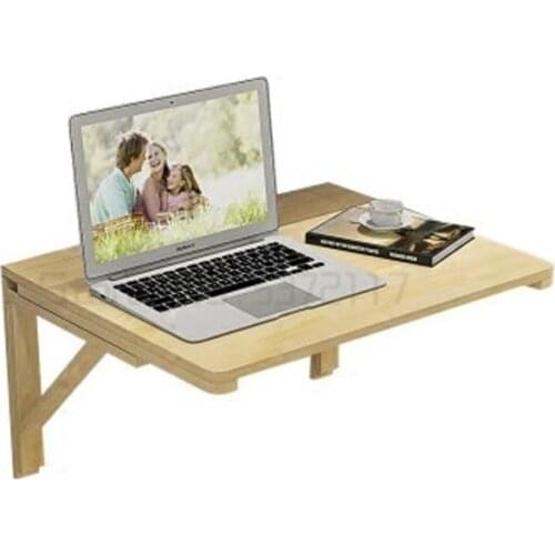 Household solid wood folding table table Wall computer table writing table wall hanging learning table