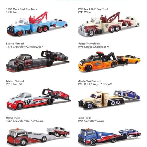 Maisto 1:64 DESIGN ELITE TRANSPORT 1950 MERCURY 1987 Buick Regal transport Die-casting car model collection gift toy boys