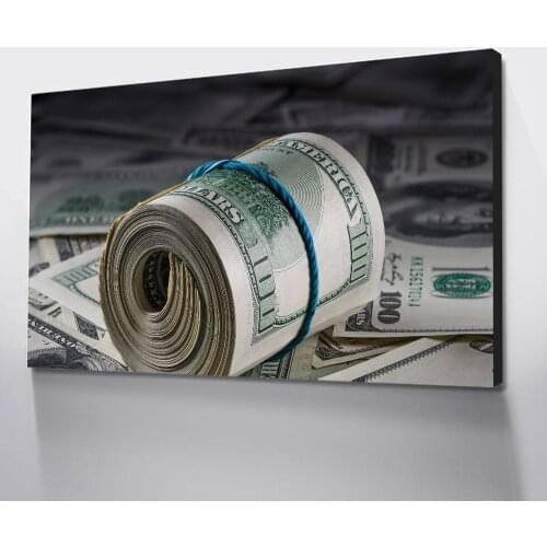 Canvas Hd Prints Roll of Dollars Picture Wall Artwork Currency Painting Home Decor Money Modular Poster For Living Room No Frame