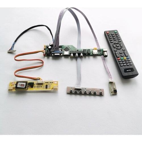 Fit NL10276AC30/NL10276BC30 LVDS 20Pin 15" 1024*768 monitor panel VGA+Audio+USB+Remote 2CCFL LCD screen controller card kit