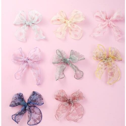 Baby Girl Lace Hair Clips Colorful Lovely Sweet Bow Safety Hairpins Toddler Party Hairgrips Duckbill hairpin Kids Accessories