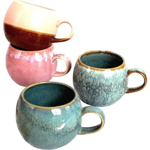 Ins Retro Creative Nordic Embossed Personality Ceramic Mug With Handle Handmade Dessert Cereal Breakfast Milk Coffee Cup Mug