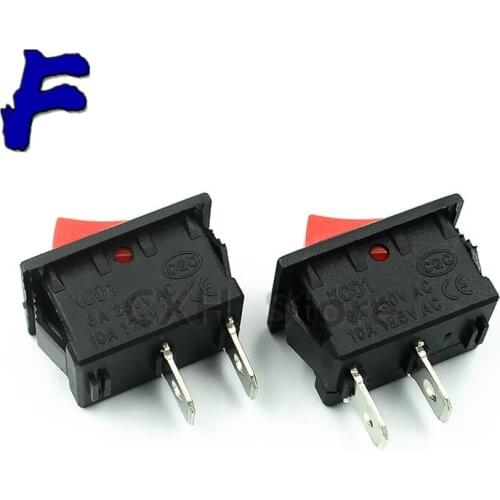 10Pcs Rocker switch KCD1-11-2P Boat switch Switch button switch
