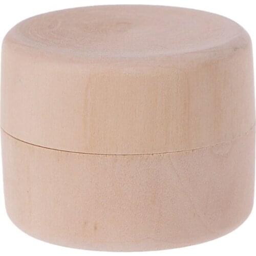 Small Round Wooden Storage Boxes Ring Box Vintage decorative Natural Craft Jewelry box Case Wedding Accessories