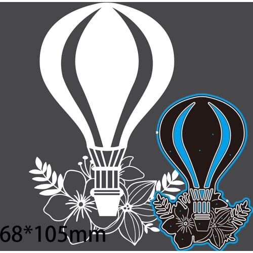 Metal Cutting Dies HOT AIR BALLOON new for decoration card DIY Scrapbooking stencil Paper Craft Album template Dies 68*105mm