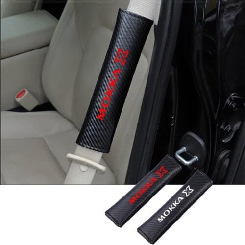 PU Fashion Car Seat belt shoulder Pads Car Seat Belt Cover for Opel Mokka Mokka X