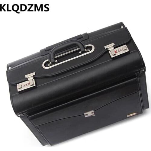 KLQDZMS 19 Inch Fashion Luxury Trolley Luggage Women Travel Spinner Rolling Luggage Classic Portable Nails Makeup Toolbox