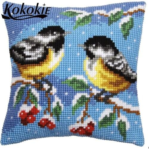 Handicraft embroidery cushion cover kit needlework set cross stitch kits pillow kits diy pillowcase accessories for throw pillow