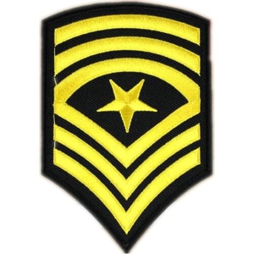 US Military Shoulder Board Rank Master Sergeant PATCH RANK CHEVRON SERGEANT MAJOR ARMY iron sew on badge stripe Chevron patch