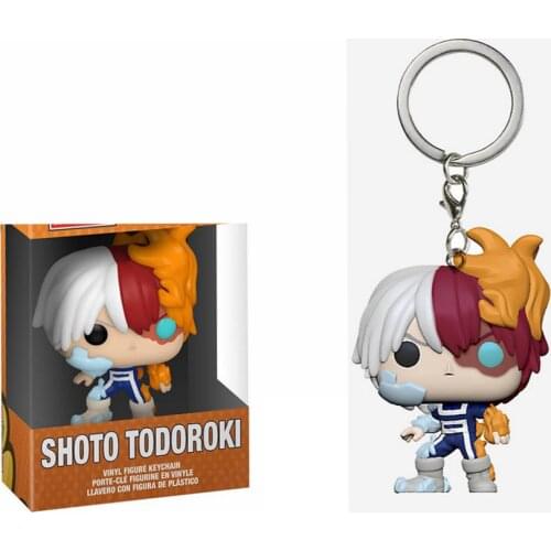 NEWest keychain with box My Hero Academia SHOTO TODOROKI Keychain toys for children