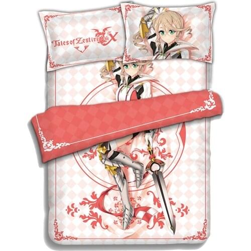 New Anime Cartoon Tales of Zestiria alisha Quilt Cover Soft Printed Bedding Set With Pillow Cases Bed Sheet Duvet Cover Set