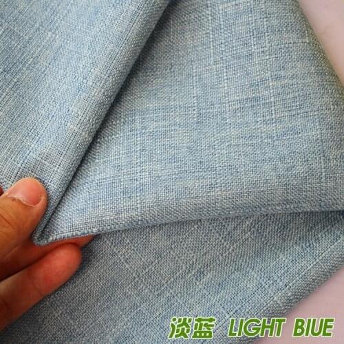 Light blue Compound lining Linen Fabric Sofa Cushion Fabirc Sewing Cloth Outdoor Linen Blend Fabric Upholstery 58" wide Per Yard