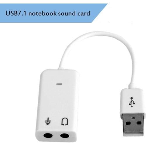 USB Sound Card Virtual 7.1 3D External USB Audio Adapter USB to Jack 3.5mm Earphone Micphone Sound Card for Laptop Notebook PC