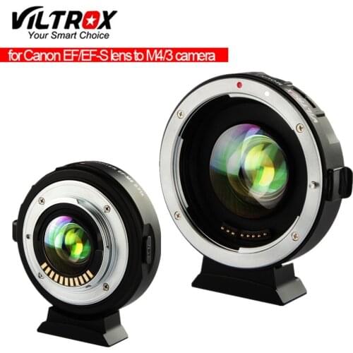 Viltrox EF-M2 II Focal Reducer Booster Adapter Auto-focus 0.71x for Canon EF mount lens to M43 camera GH5 GH4 GF7GK GX7 E-M5 II