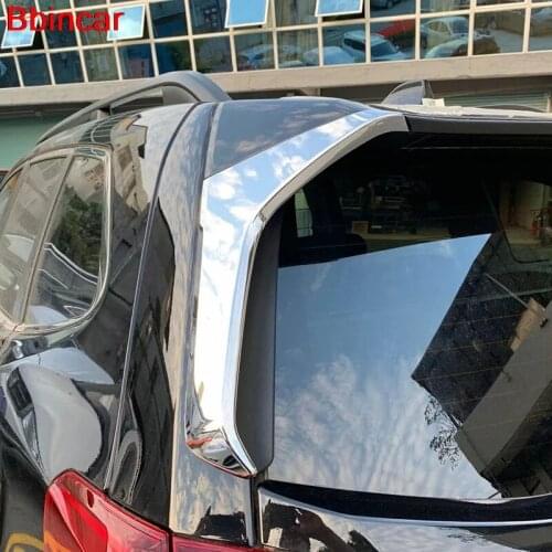 Bbincar For Subaru Forester SK 2018 2019 Exterior Accessories Rear Window Side Triangle Decoration Cover Trim Styling ABS Chrome