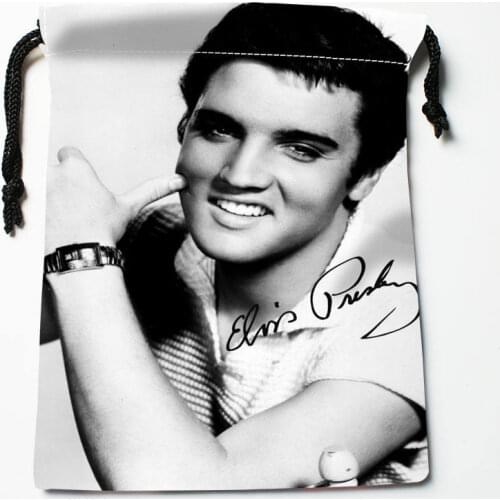 High quality Custom Elvis Presley printing storage bag drawstring bag gift Satin bags 18*22cm Compression Type Bags