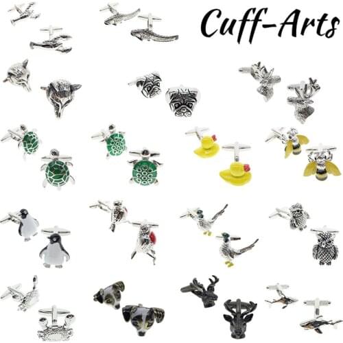 Cufflinks for Men Animal Owl Shirt Cufflinks Luxury Brass Wedding Cuff Links Fashion Gifts 1 Pair Jewelry PT0026