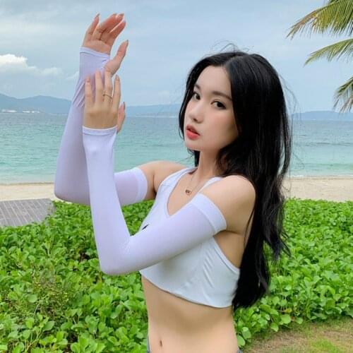 1 Pair Arm Sleeves Summer Sun UV Protection Ice Cool Cycling Running Fishing Climbing Driving Arm Cover Warmers for Men Women