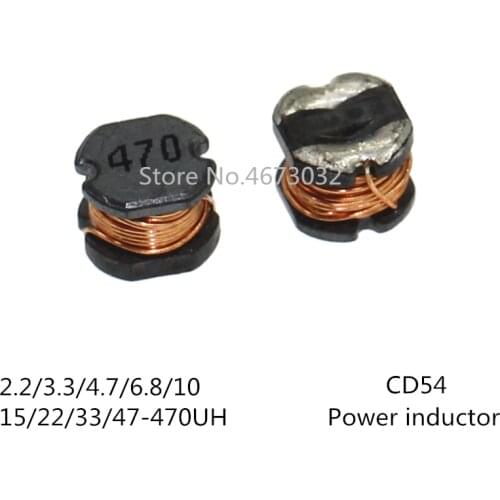 1000PCS Inductor CD54 Power Inductance SMD 2.2UH 3.3UH 4.7UH 6.8UH 10UH 15UH 22UH 33UH 47UH 68UH 100UH 150UH 220UH 330UH 470UH