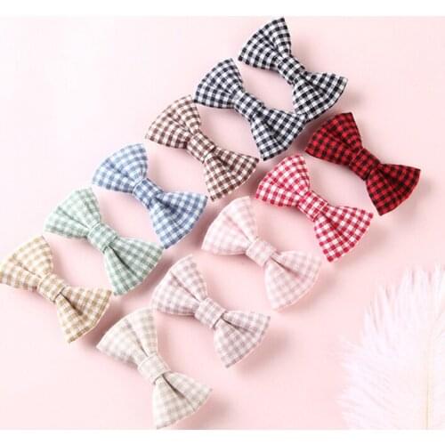 36pc/lot Kids Girls Plaid Hair Bow with Clips,Boutique Handmade Bowknot Hairpins Hairgrips Hair Accessories