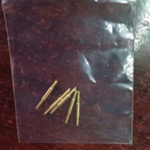 6pcs D0.8mm*12.2mm*1.2mm*4mm module power pin cylindrical head straight needle gold-plating