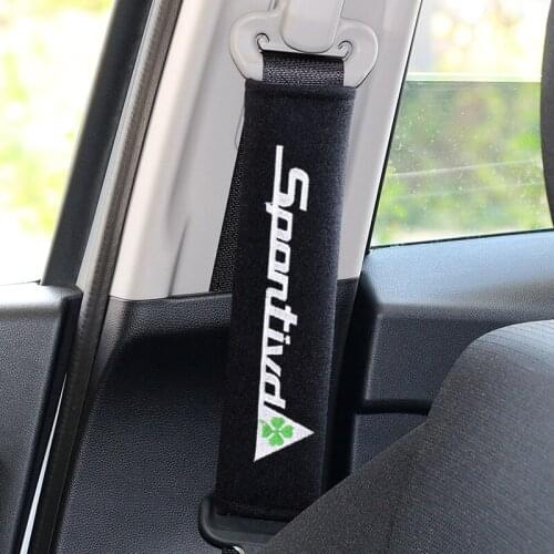 2pcs Car Seat belt Cover for Alfa Romeo 159 147 156 giulietta 147 159 mito sportivo Car-styling Accessories